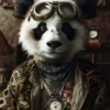 Canvas schilderij van een Panda 60x80 cm
