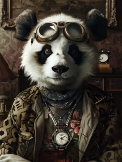 Canvas schilderij van een Panda 100x150 cm