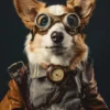 Canvas schilderij van een Pembroke Welsh Corgi 40x60 cm