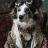 Canvas schilderij van een Poolse Lowland hond 100x200 cm