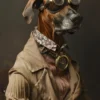 Canvas schilderij van een Rhodesian Ridgeback hond 60x80 cm