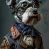 Canvas schilderij van een Russische Toy dog 40x60 cm