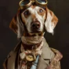 Canvas schilderij van een ruwharige vizsla hond 40x60 cm