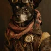 Canvas schilderij van een Schipperke hond 40x60 cm
