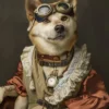 Canvas schilderij van een Shiba Inu hond 80x120 cm