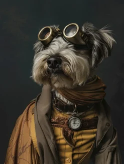 Canvas schilderij van een Skye Terrier 100x150 cm