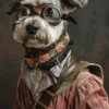 Canvas schilderij van een Soft Coated Wheaten hond 60x80 cm