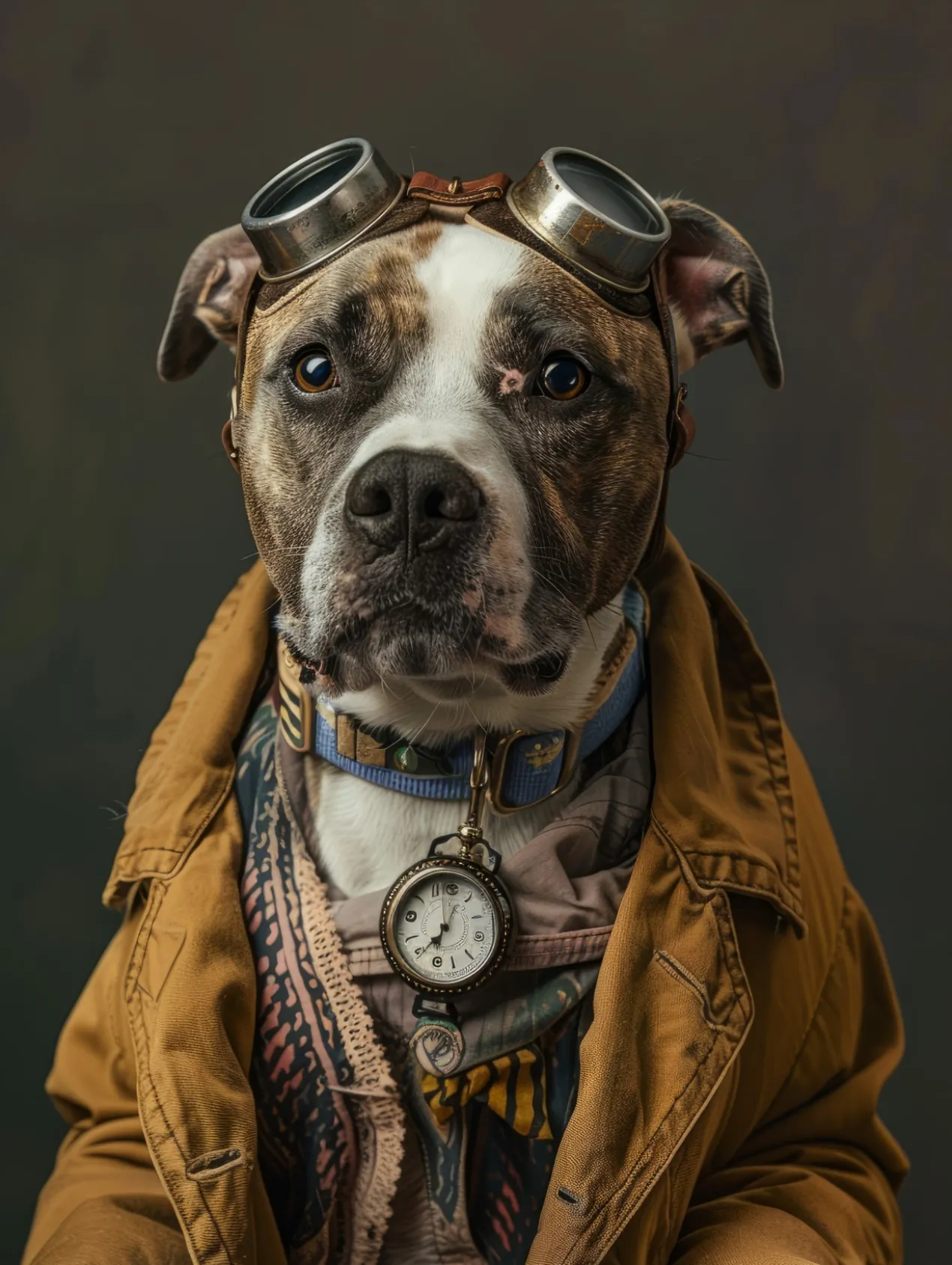 Canvas schilderij van een Staffordshire Bull Terrier 40x60 cm