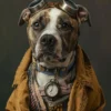 Canvas schilderij van een Staffordshire Bull Terrier 100x150 cm