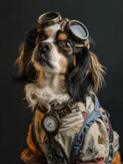 Canvas schilderij van een Tibetaanse Spaniel hond 100x150 cm