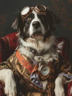 Canvas schilderij van een Tibetaanse Mastiff hond 100x150 cm