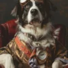 Canvas schilderij van een Tibetaanse Mastiff hond 100x200 cm