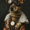 Canvas schilderij van een Toy Fox Terrier 100x150 cm