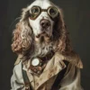 Canvas schilderij van een Welsh Springer hond 60x80 cm