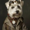 Canvas schilderij van een West Highland hond 80x120 cm