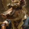 Canvas schilderij van een wrattenhond 100x150 cm