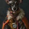 Canvas schilderij van een Xoloitzcuintli hond 100x200 cm