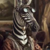 Canvas schilderij van een Zebra 100x200 cm
