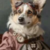 Canvas schilderij van een Zweedse Vallhund 100x200 cm