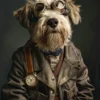 Canvas schilderij van Sint Bernard hond 60x80 cm