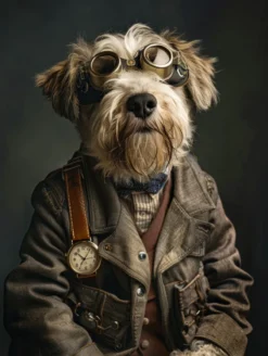 Canvas schilderij van Sint Bernard hond 100x150 cm