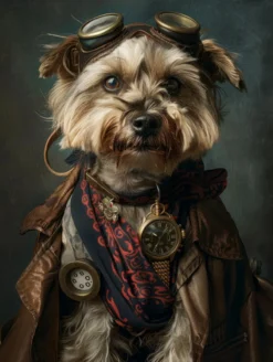 Canvas schilderij van Yorkshire Terrier 40x60 cm