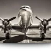 Canvas schilderij - Vliegtuig - DC-3 Dakota 150 x 100 cm