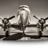 Canvas schilderij - Vliegtuig - DC-3 Dakota 120 x 80 cm