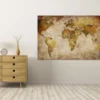 Canvas schilderij Wereldkaart 200 x 100 cm