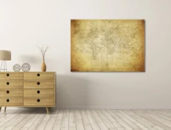 Canvas schilderij Wereldkaart 200 x 100 cm
