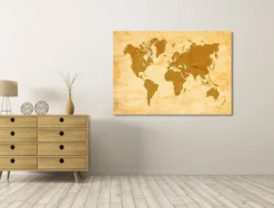 Canvas schilderij Wereldkaart 18 - 90 x 60 cm
