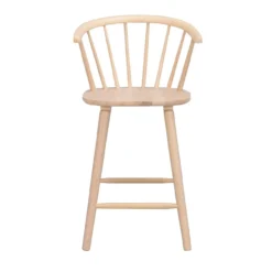 Carmen houten barkruk - 96 cm hoog Whitewash