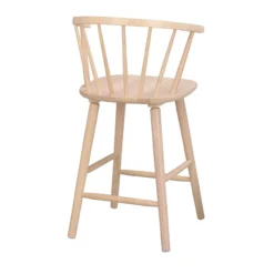 Carmen houten barkruk - 96 cm hoog Whitewash