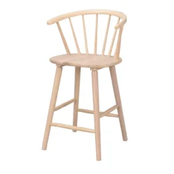 Carmen houten barkruk - 96 cm hoog Whitewash