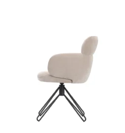 Caroline draaistoel stof beige
