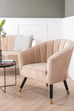 Chair Royal velvet sand brown