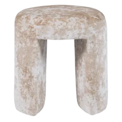 Charlie gestoffeerde kruk structuur stof beige [fsc]