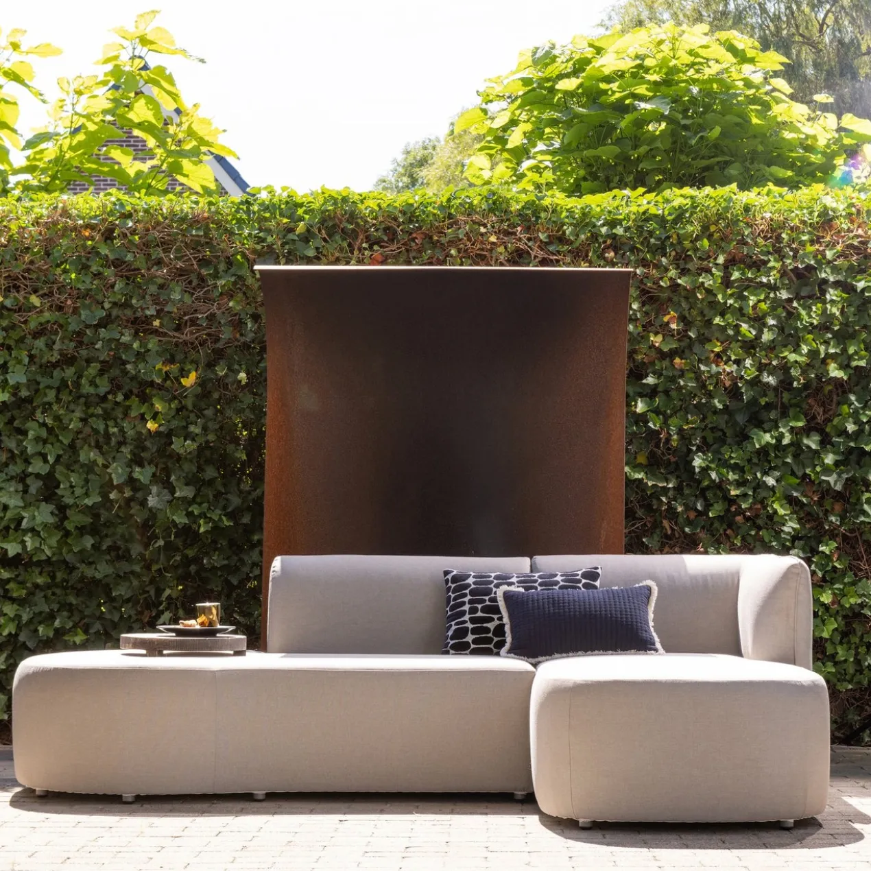 Chios tuin loungeset organisch rechts zand