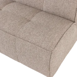 Cluster eetbankje met rugleuning boucle khaki bruin