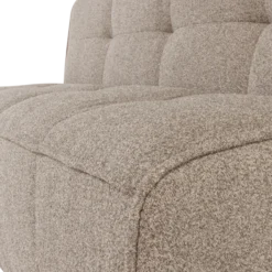 Cluster eetbankje met rugleuning boucle khaki bruin