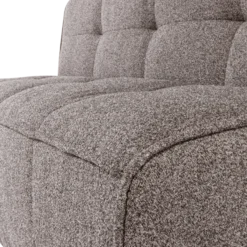Cluster eetbankje met rugleuning boucle middenbruin