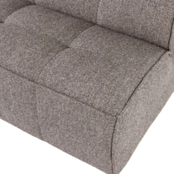 Cluster eetbankje met rugleuning boucle middenbruin