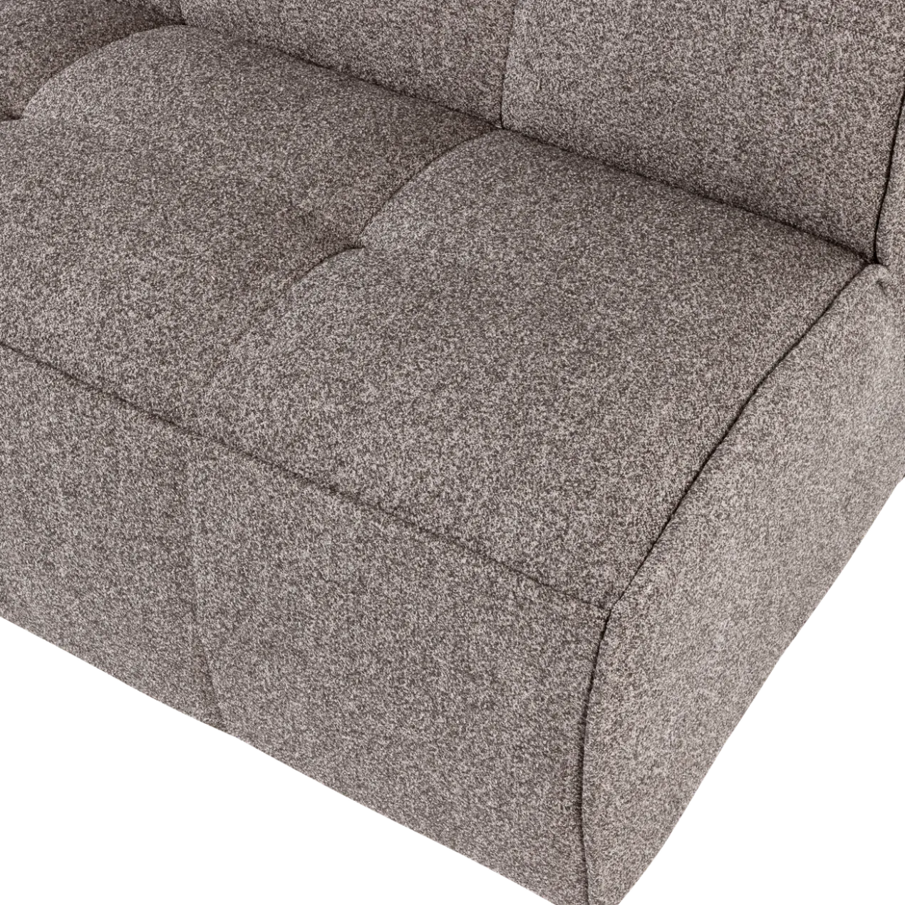 Cluster eetbankje met rugleuning boucle middenbruin