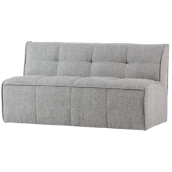 Cluster eetbankje met rugleuning boucle warm grijs