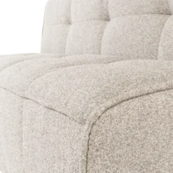 Cluster eetbankje met rugleuning boucle zand beige