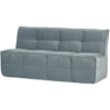 Cluster eetbankje met rugleuning velvet turquoise blauw