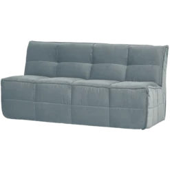 Cluster eetbankje met rugleuning velvet turquoise blauw