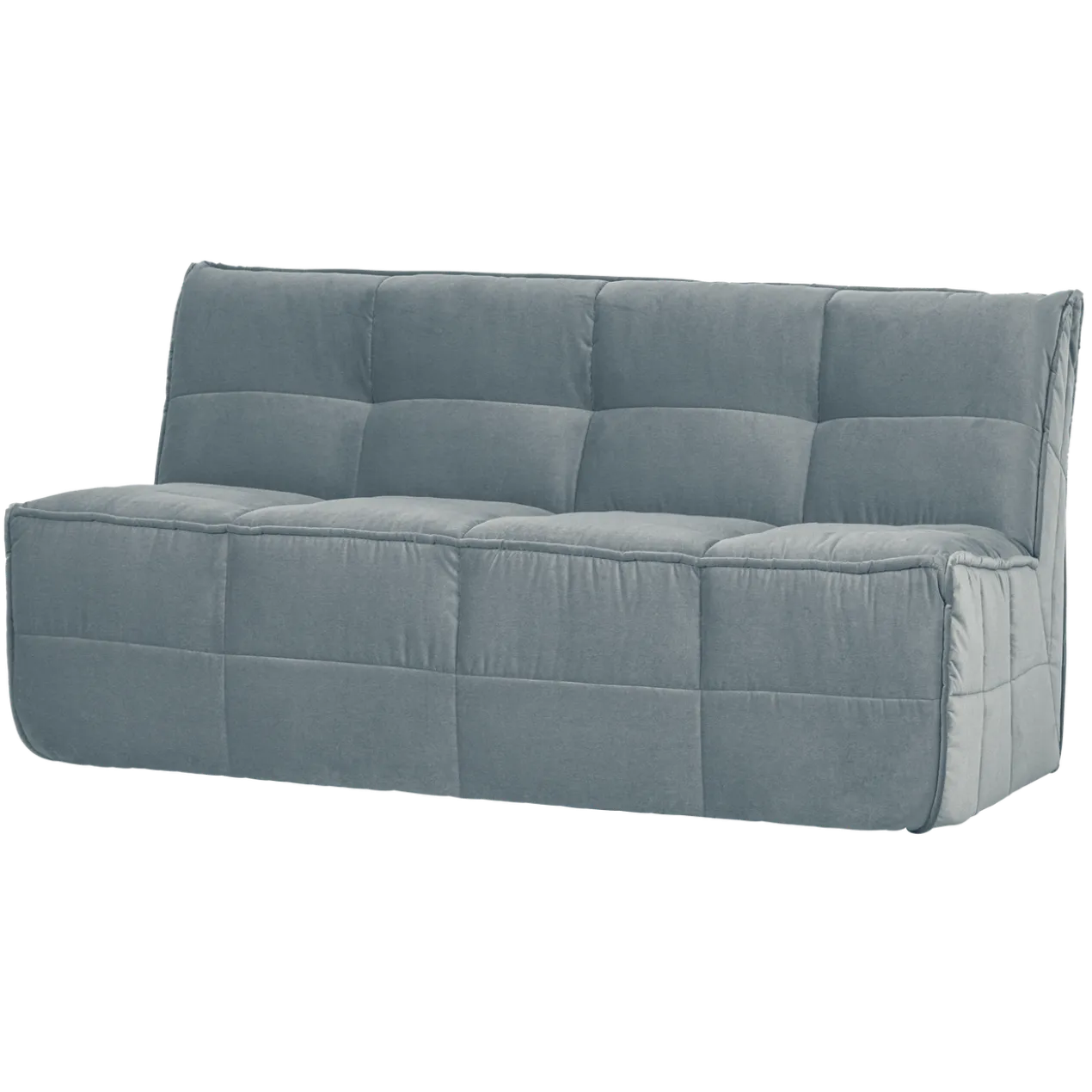 Cluster eetbankje met rugleuning velvet turquoise blauw