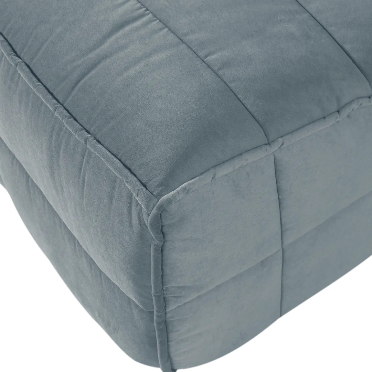 Cluster eetbankje met rugleuning velvet turquoise blauw