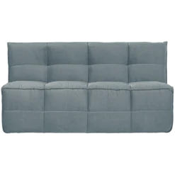 Cluster eetbankje met rugleuning velvet turquoise blauw